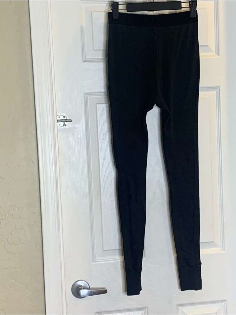 SKIMS Black Cotton Ribbed Leggings Size Small